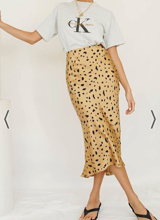 matik Dresses & Skirts - Matik On Stage Bias Cut Midi Skirt Leopard Business Casual Network Event S Retro
